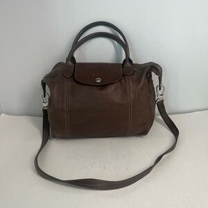 Longchamp Le Pliage Cuir Leather Shoulder Bag